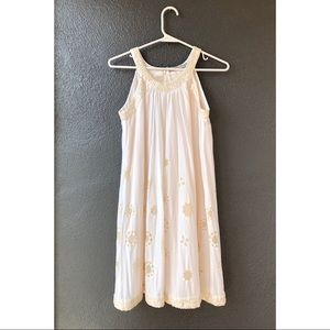 Anthropologie Rohit Gandhi-Rahul Khanna Ivory Pearl Cotton Dress